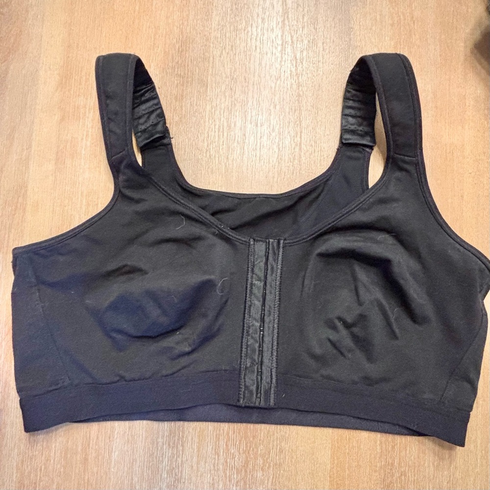Leonisa Front Closure Posture Support Bra, Black, Size Large?? See Description